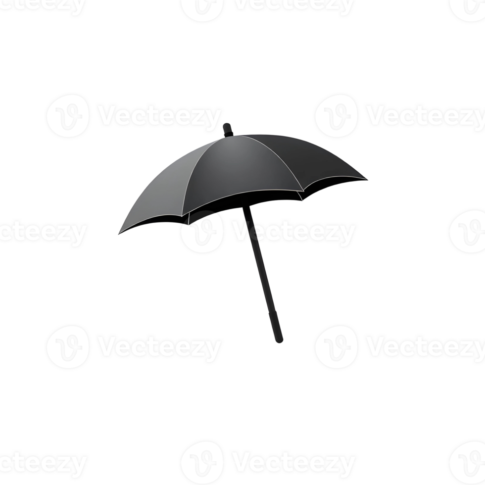 Black Umbrella on Transparent Background png