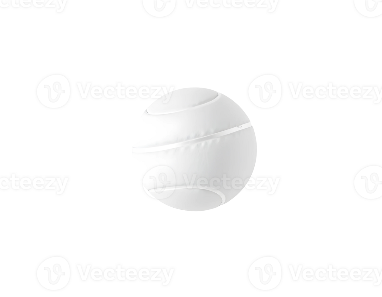 Isolated white ball on transparent background png