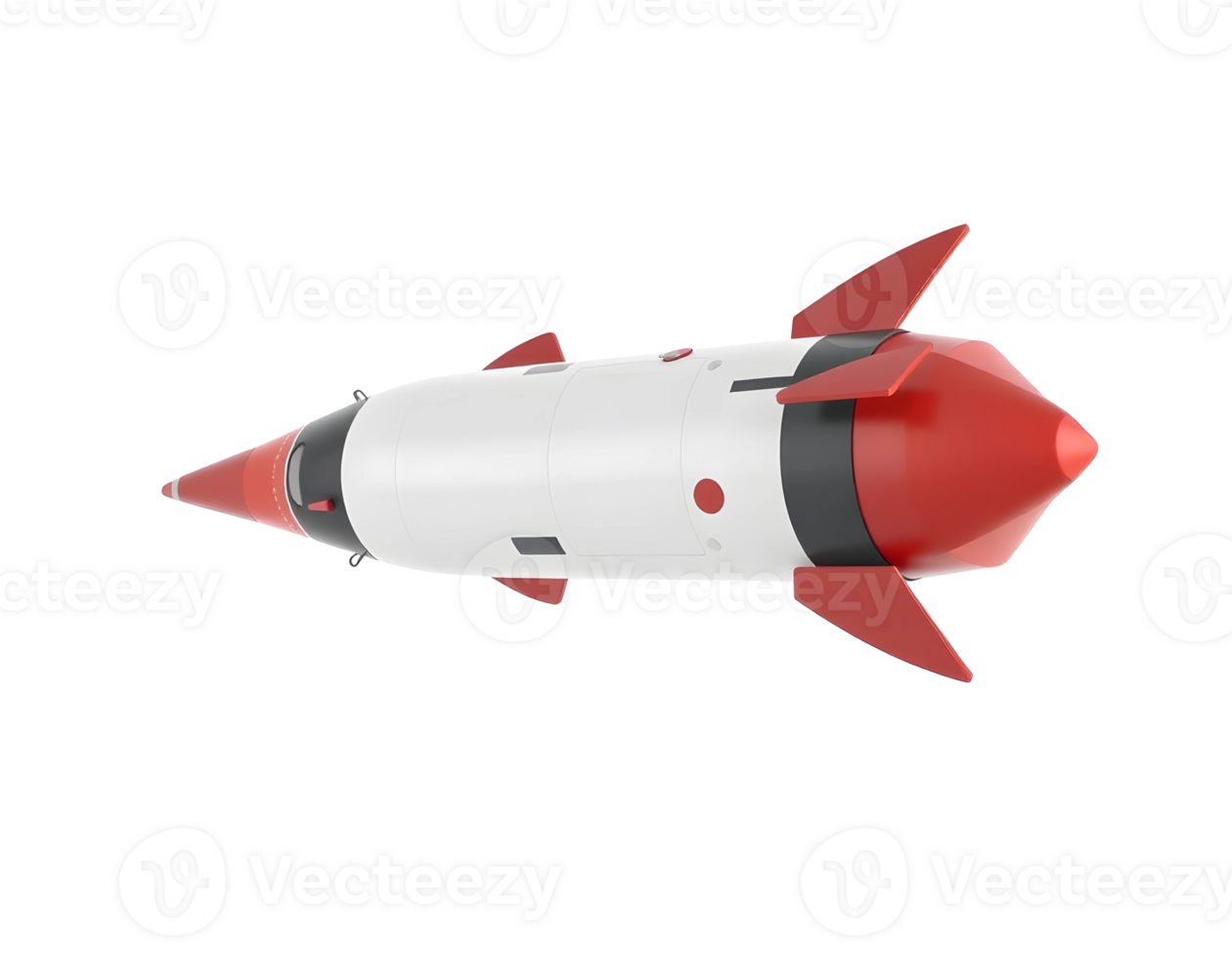 Red and White Rocket Illustration png