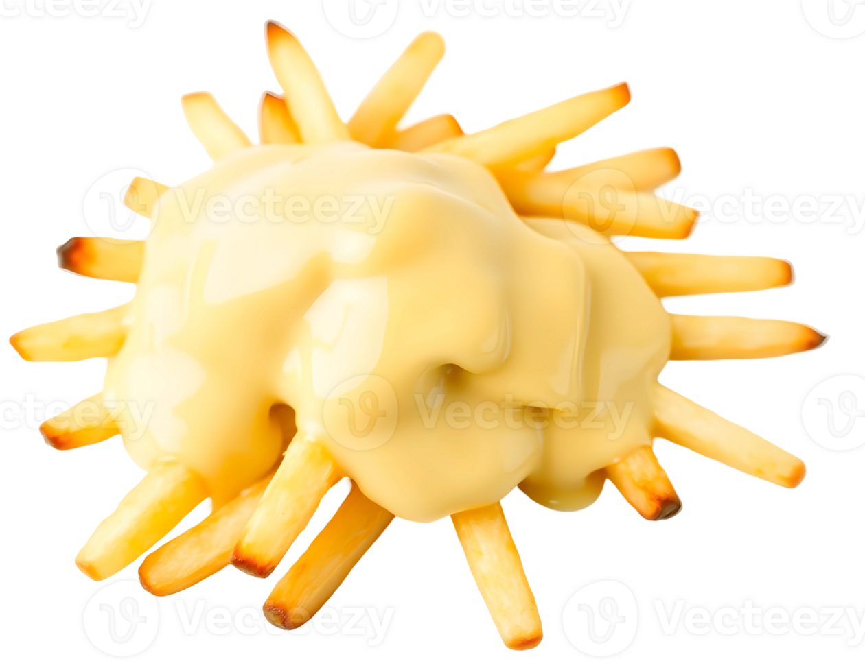 French Fries with Cheese Sauce png