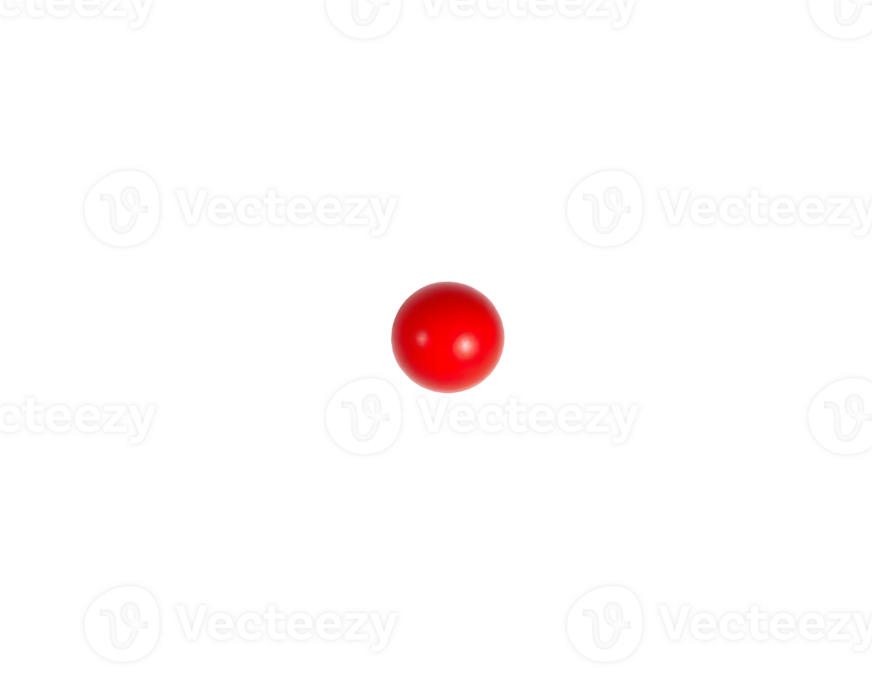 Red sphere object isolated on transparent background png