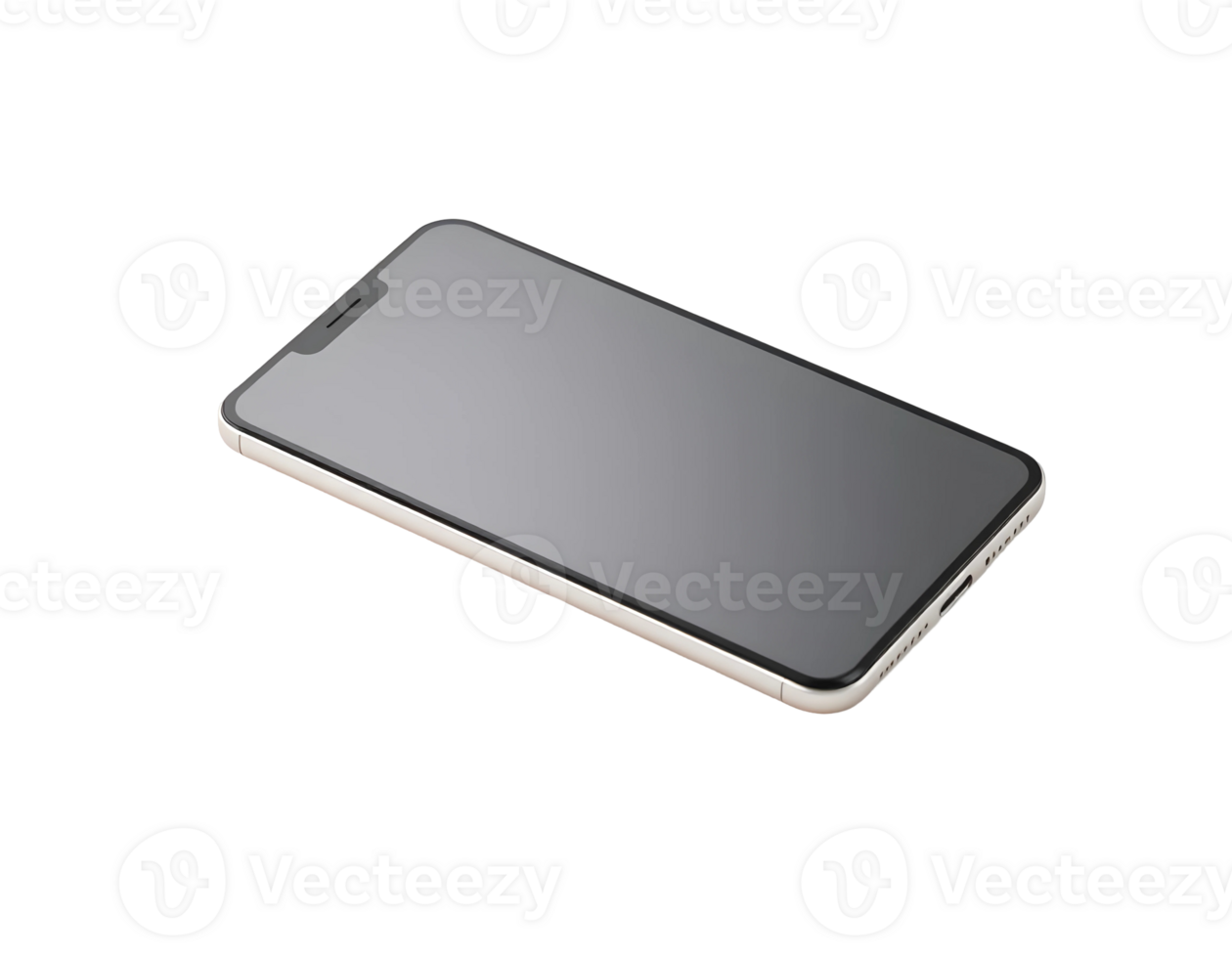 Smartphone in isometric view on transparent background png
