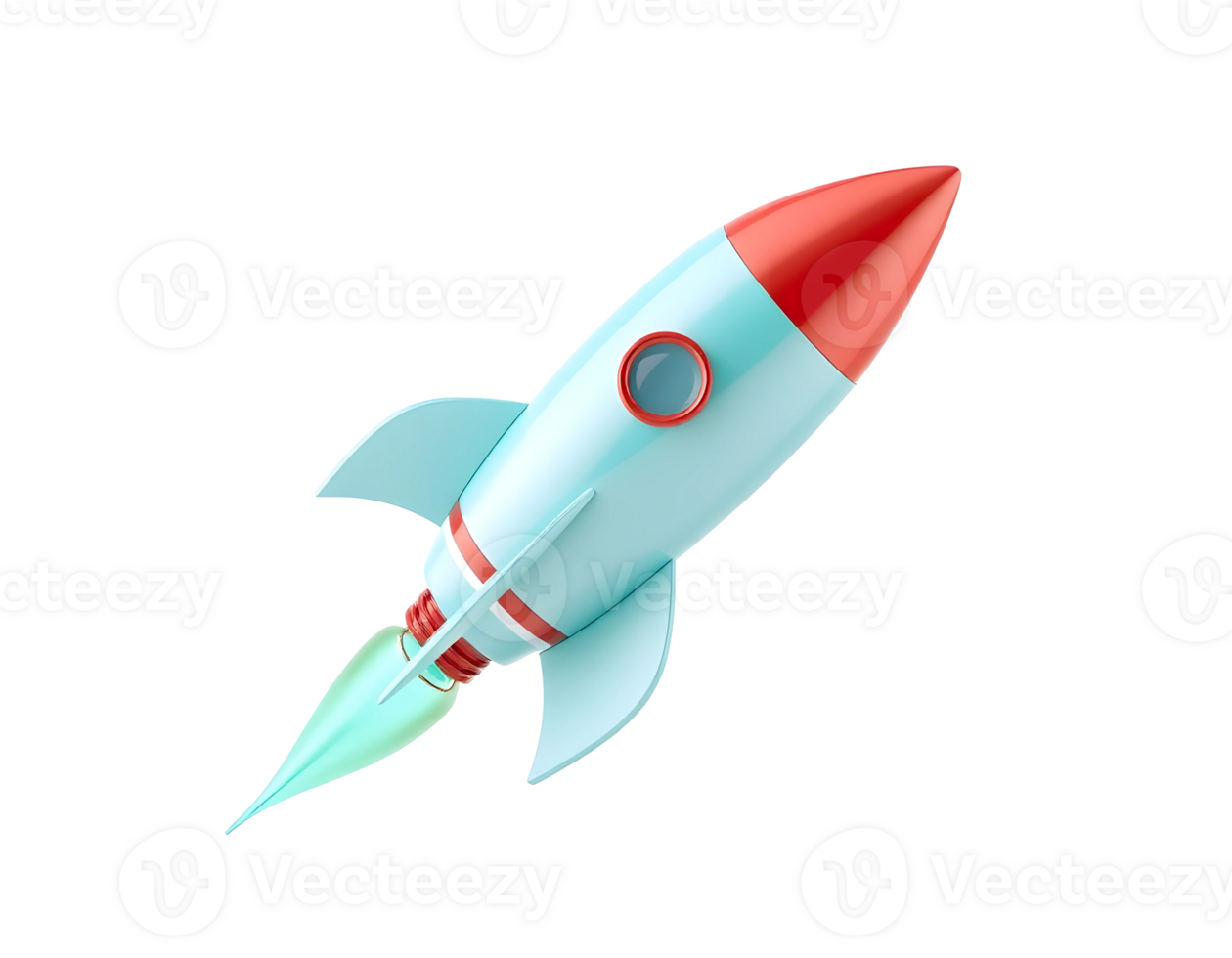 Cartoon rocket ship taking off png