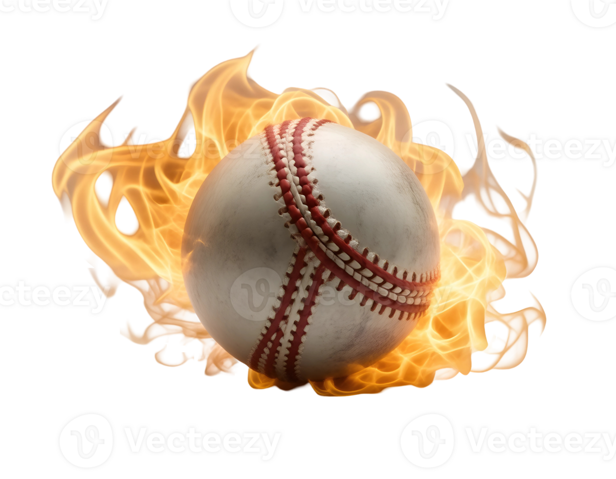 Burning Baseball Fiery Sports Ball in Action png