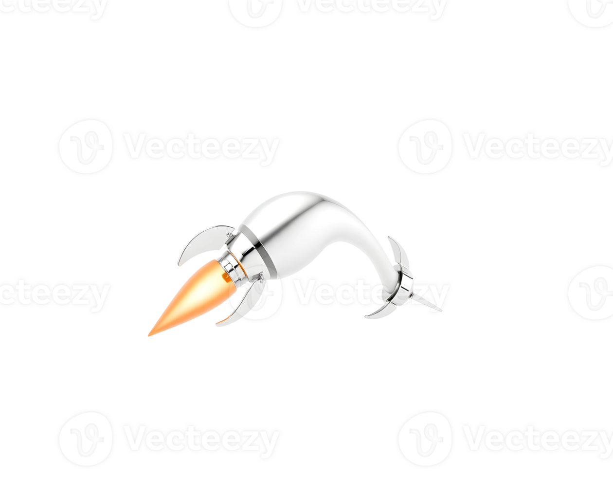 A stylized rocket with a fiery trail, symbolizing space travel and technological advancement png