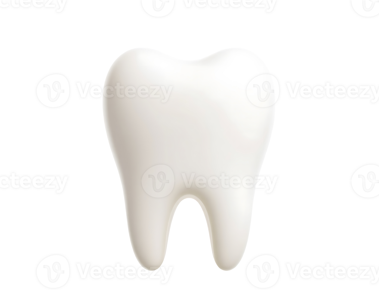 White, Healthy Tooth Isolated on Transparent Background png