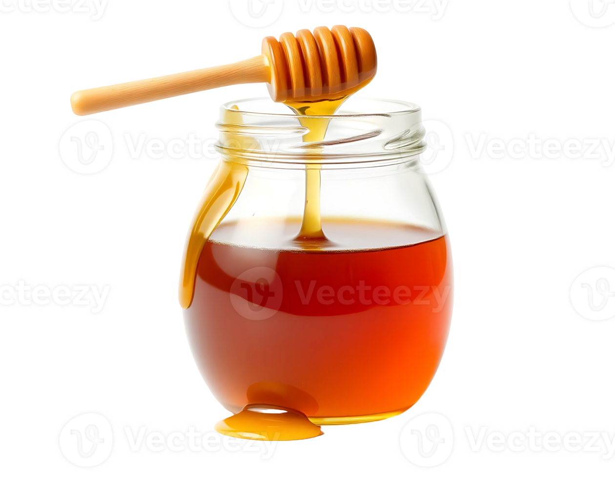 Jar of Honey with Dipper png