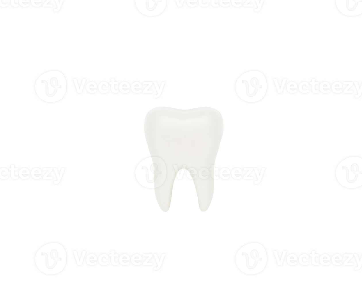 Isolated tooth on a transparent background png