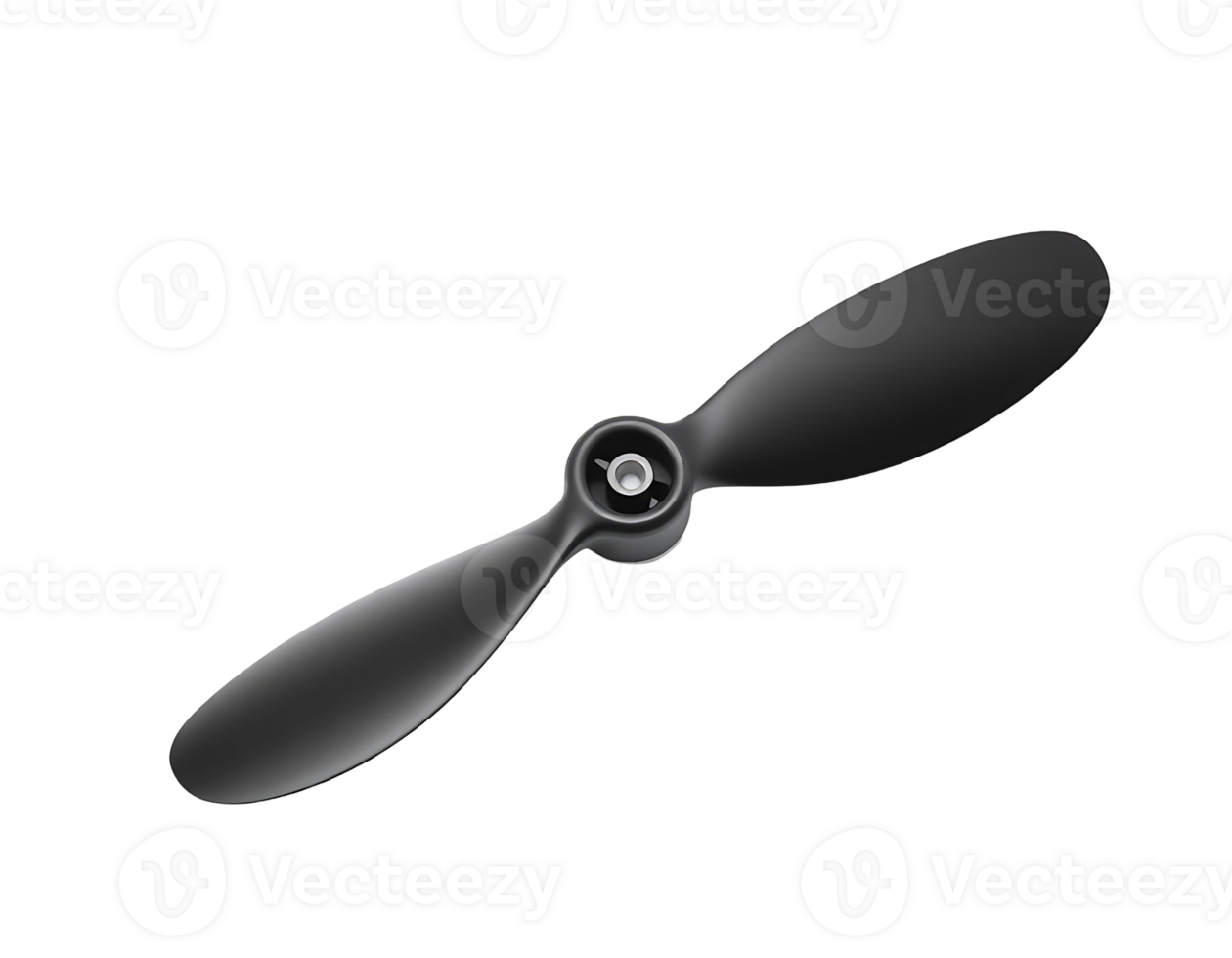 Black Propeller on Transparent Background png