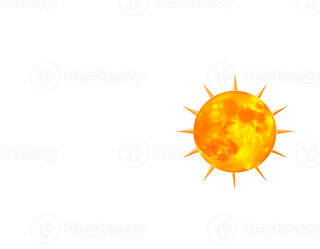 Vibrant Watercolor Sun Illustration png