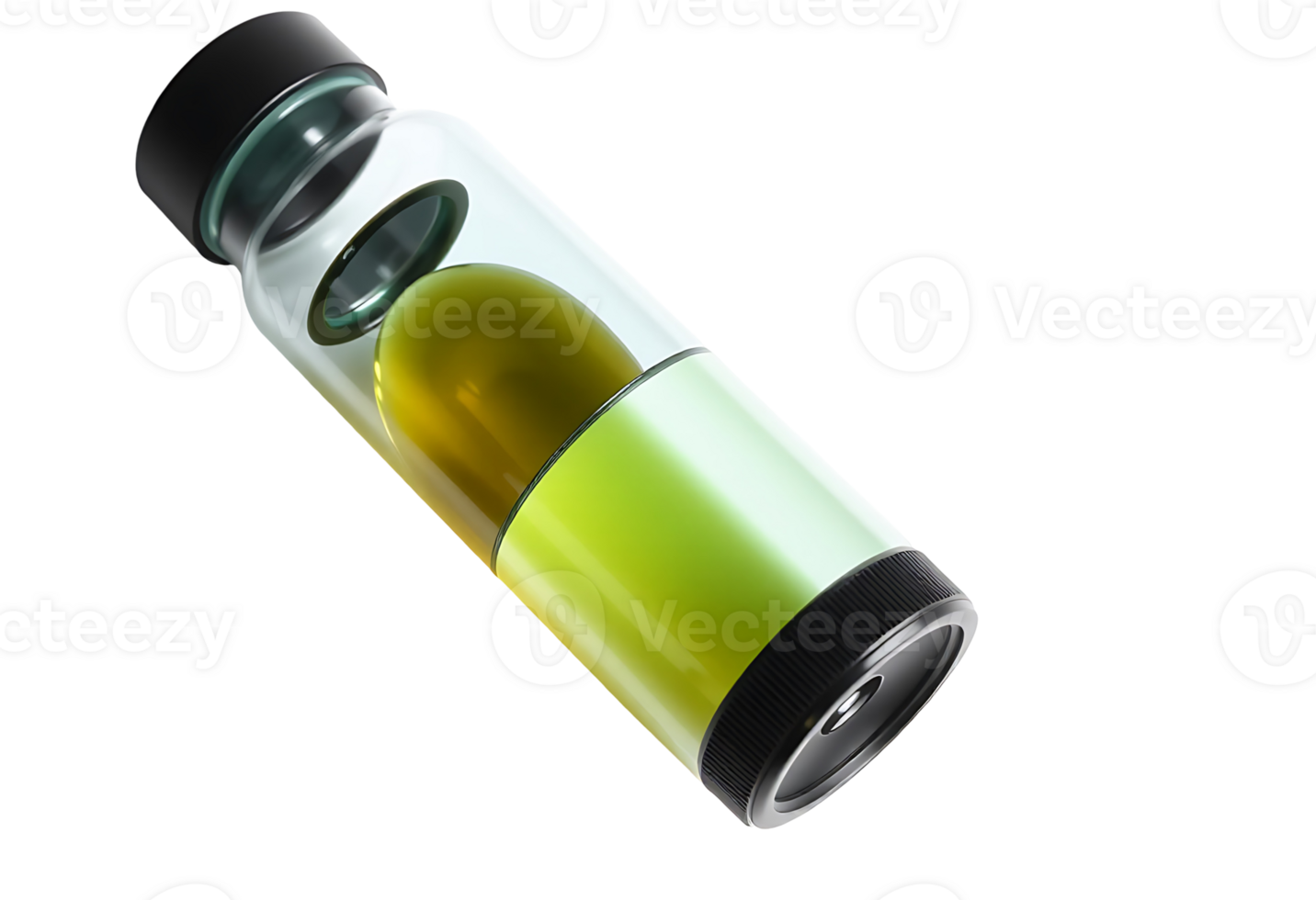 Capsule in a transparent bottle png