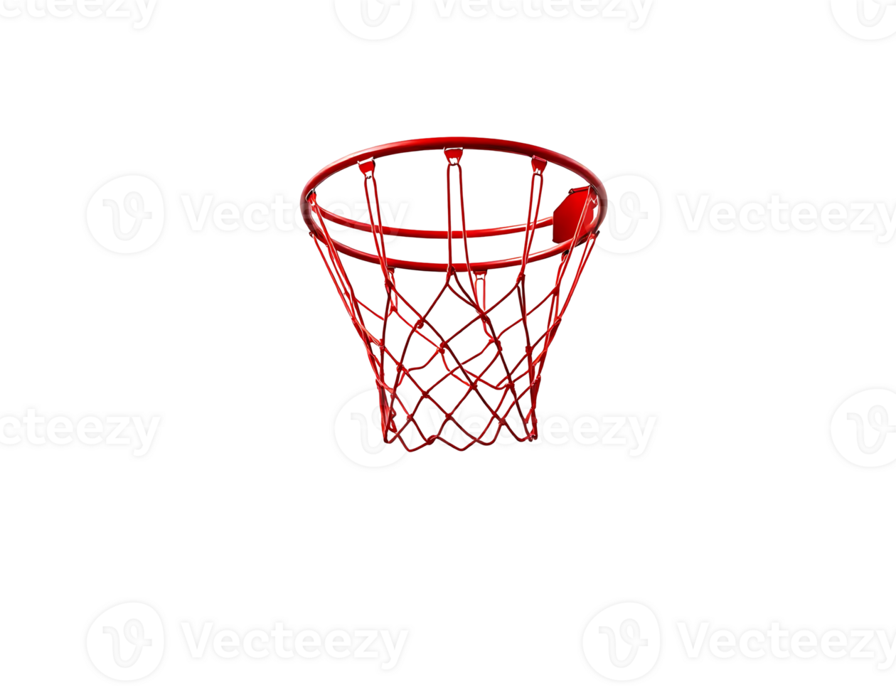 Red Basketball Hoop with Net png
