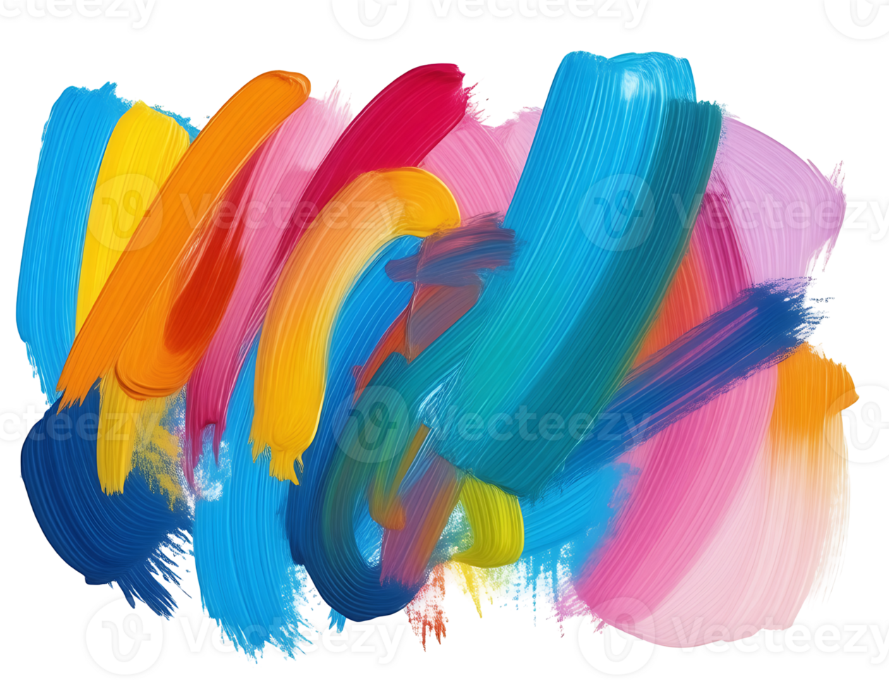 Colorful Abstract Brushstrokes png