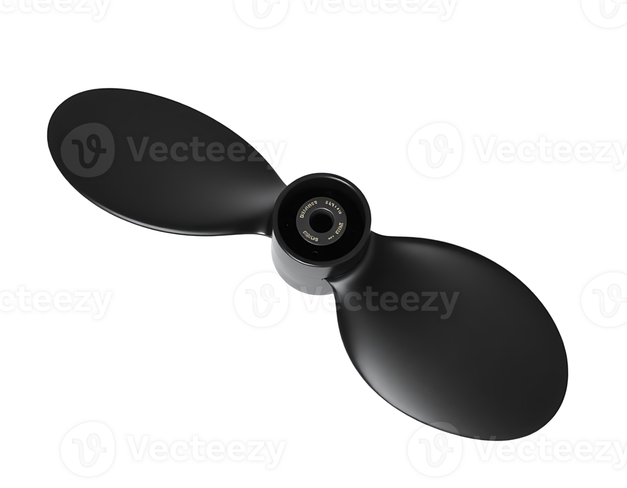 Black two-blade propeller png