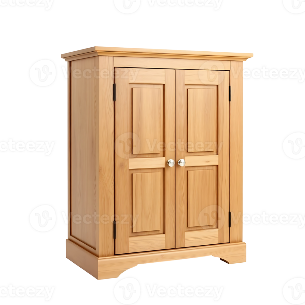Wooden cabinet with two doors png