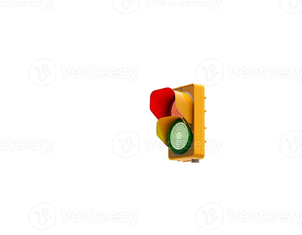 Traffic light with a red and green light displayed png