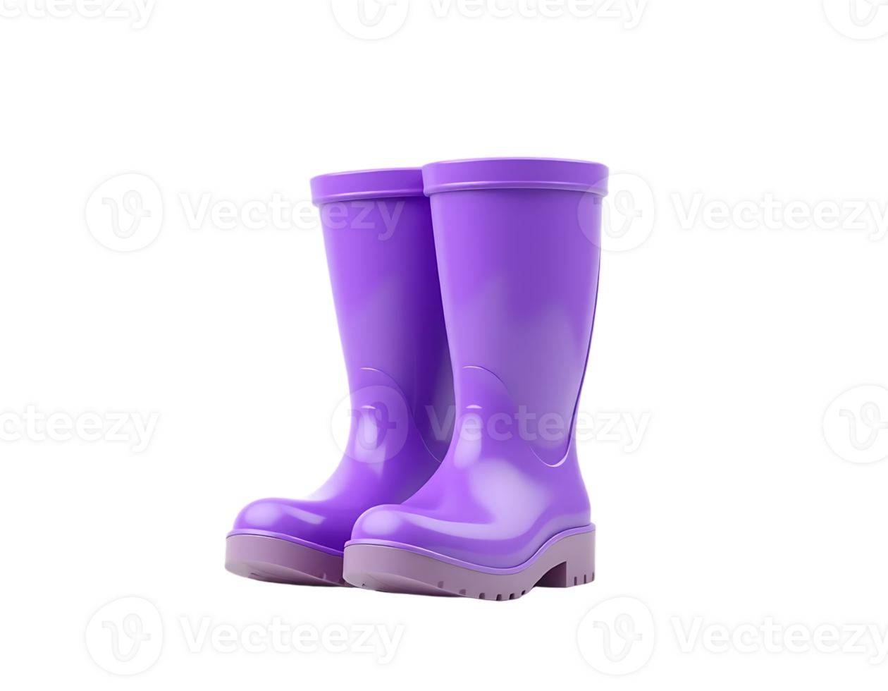 Purple rain boots isolated on transparent background png