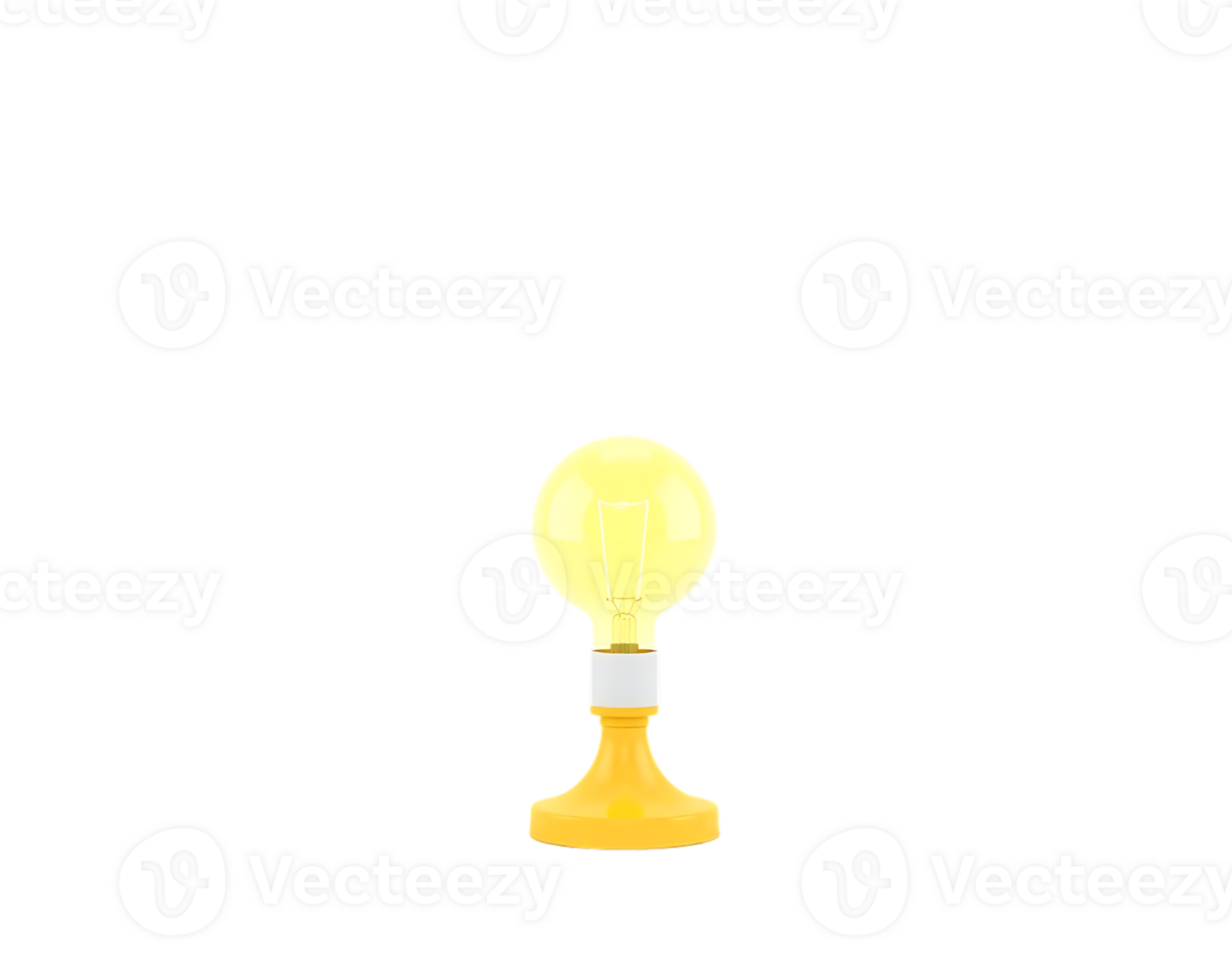 Yellow Lightbulb Illustration png