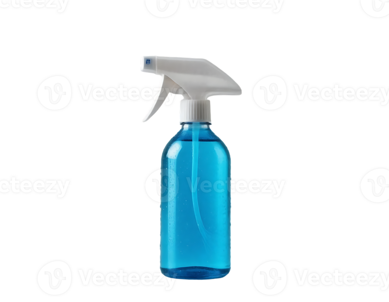Blue Spray Bottle for Cleaning and Sanitizing png