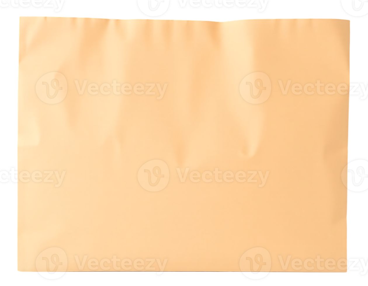 Close-up of a beige envelope with a wrinkled surface png
