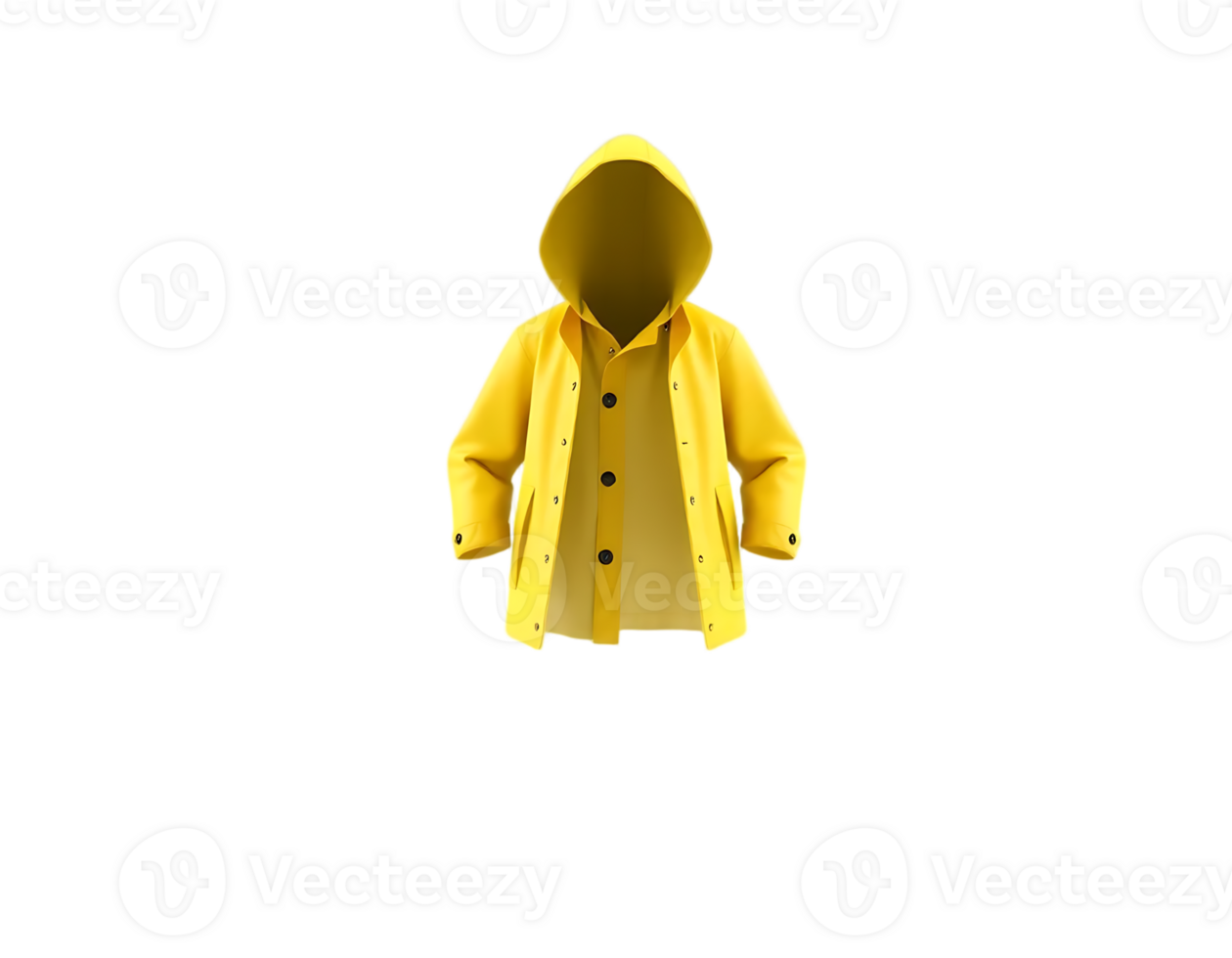 Yellow Raincoat with Hood png