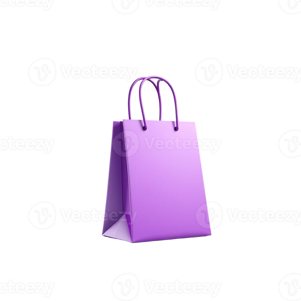 Purple Shopping Bag with Handles png