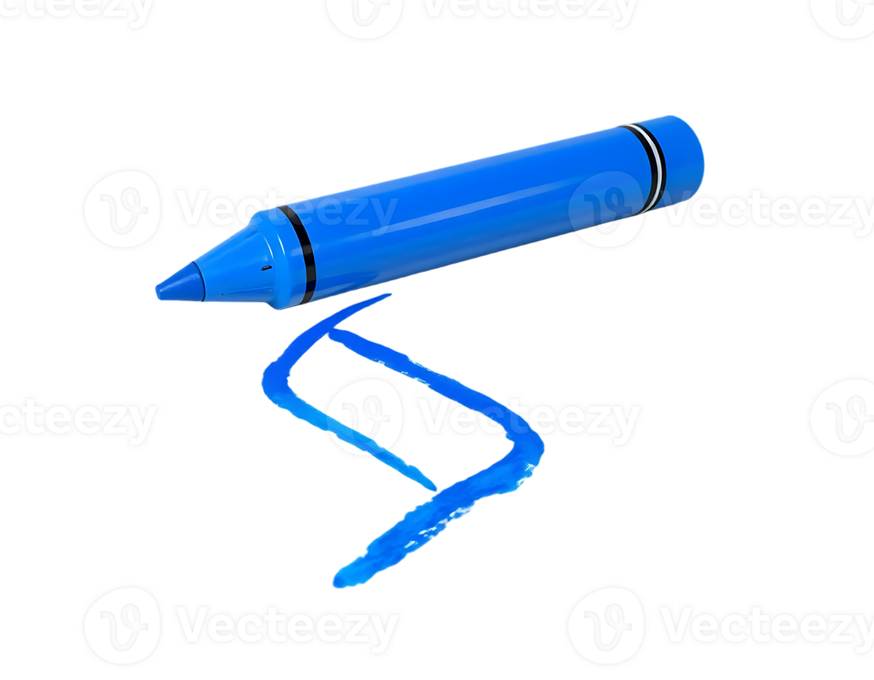 Blue Marker Drawing a Scribble on a Transparent Background png