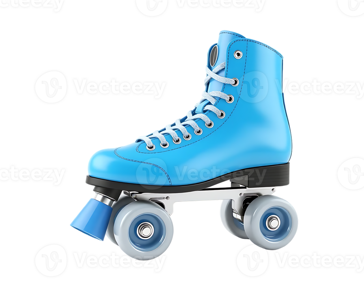 Retro Blue Roller Skate Isolated on Transparent Background png