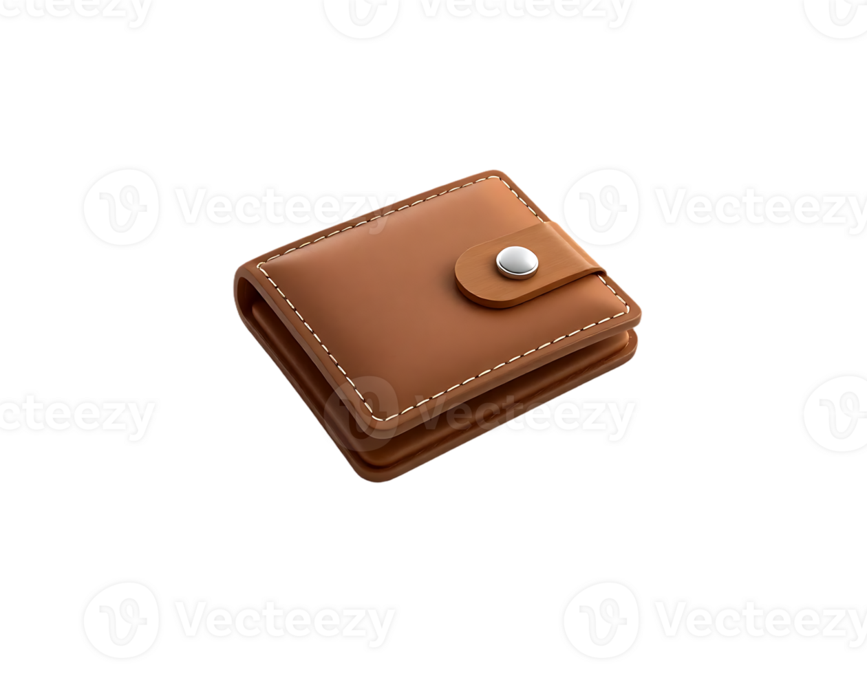 Brown Leather Wallet Isolated png