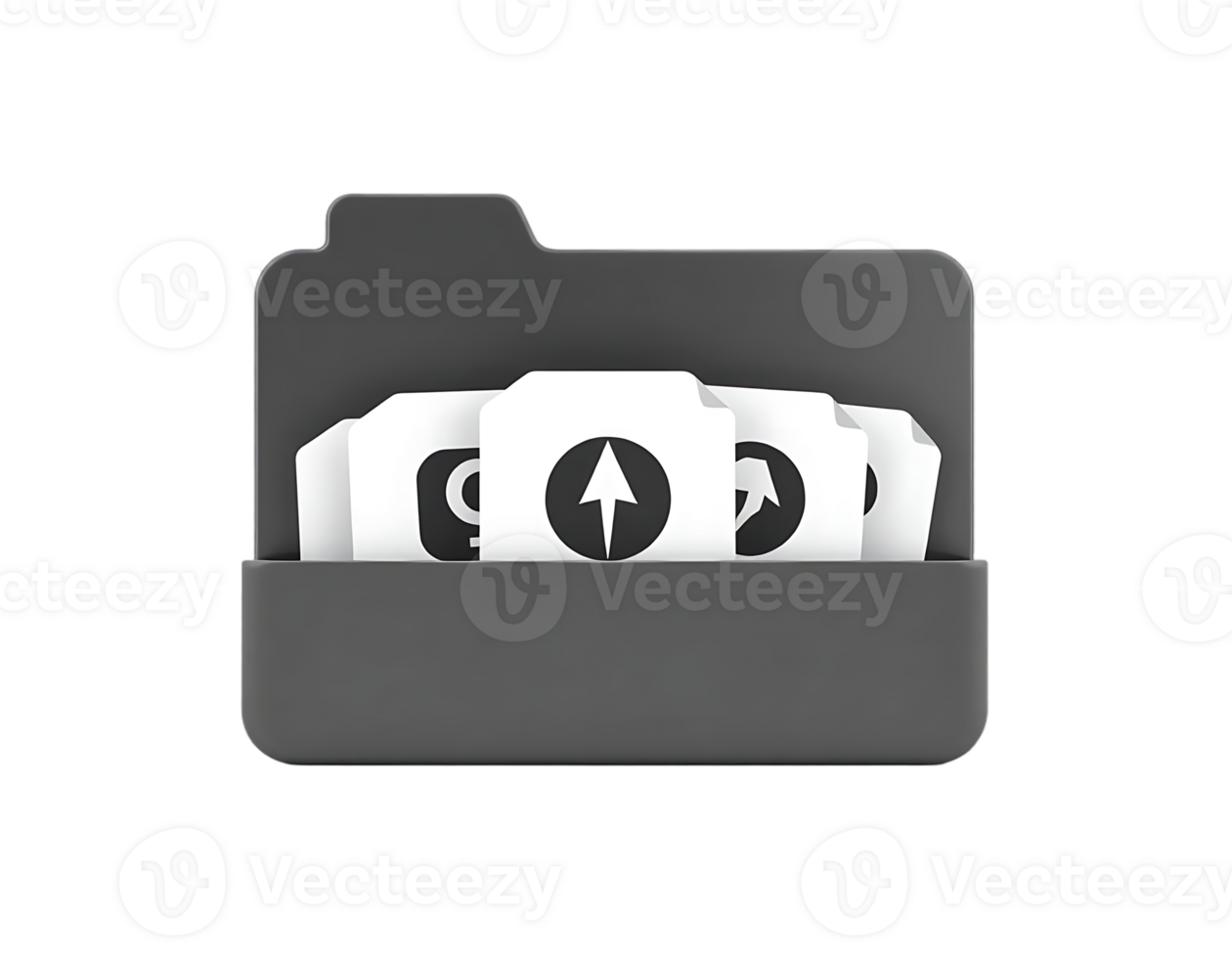 Folder with upload icons png