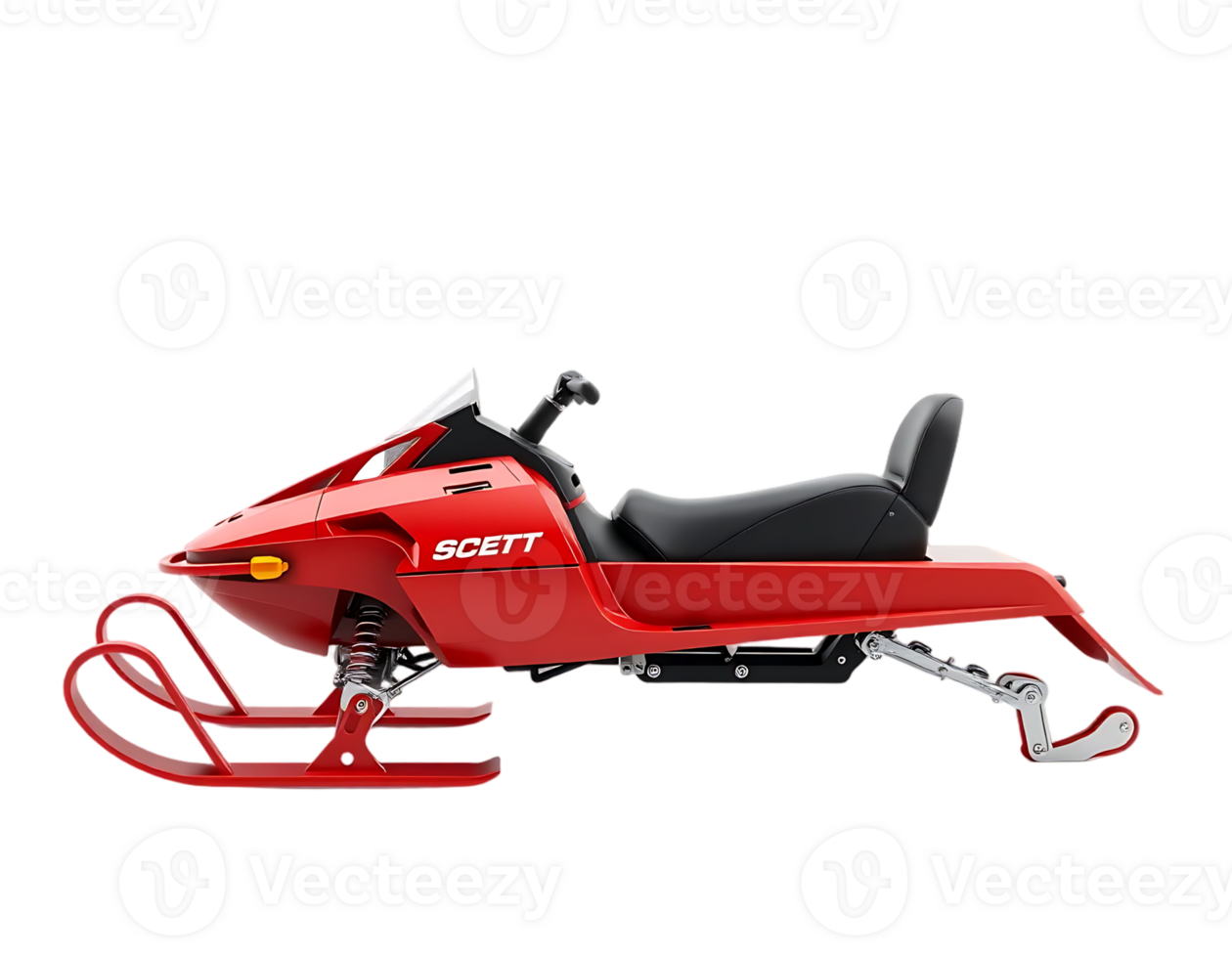 Classic Red Snowmobile png