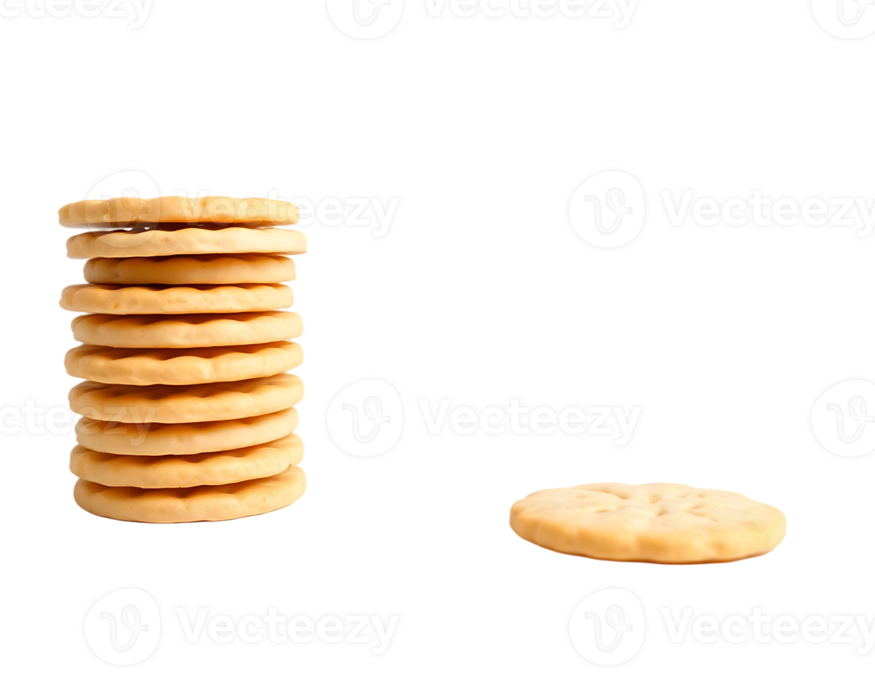 Stack of biscuits and one biscuit png