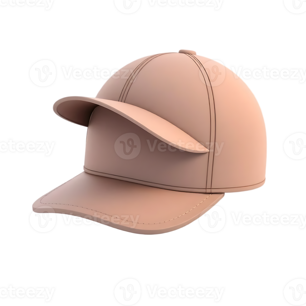Beige Baseball Cap Isolated on Transparent Background - Fashion Accessory png