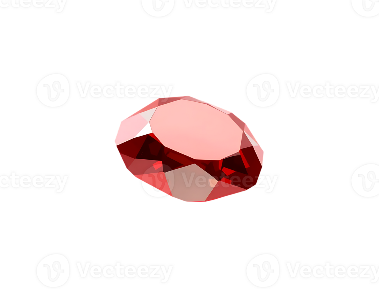 A stunning, faceted red ruby gemstone, radiating with brilliance and luxury. png