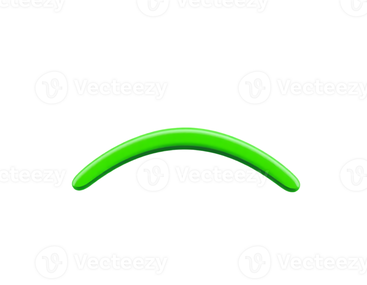 Green Curved Arc Shape on Transparent Background png