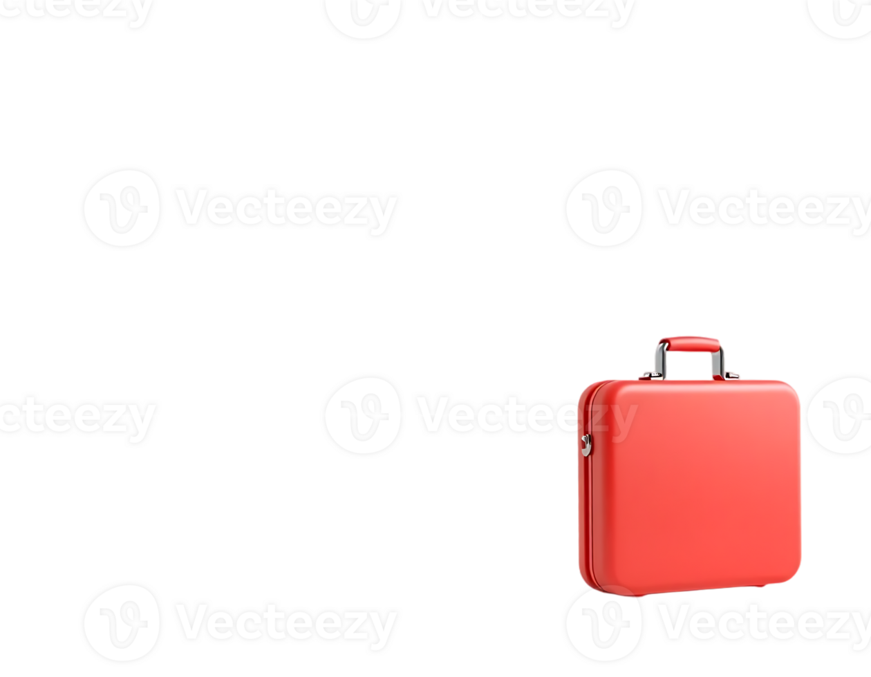 Red Briefcase Isolated on Transparent Background png