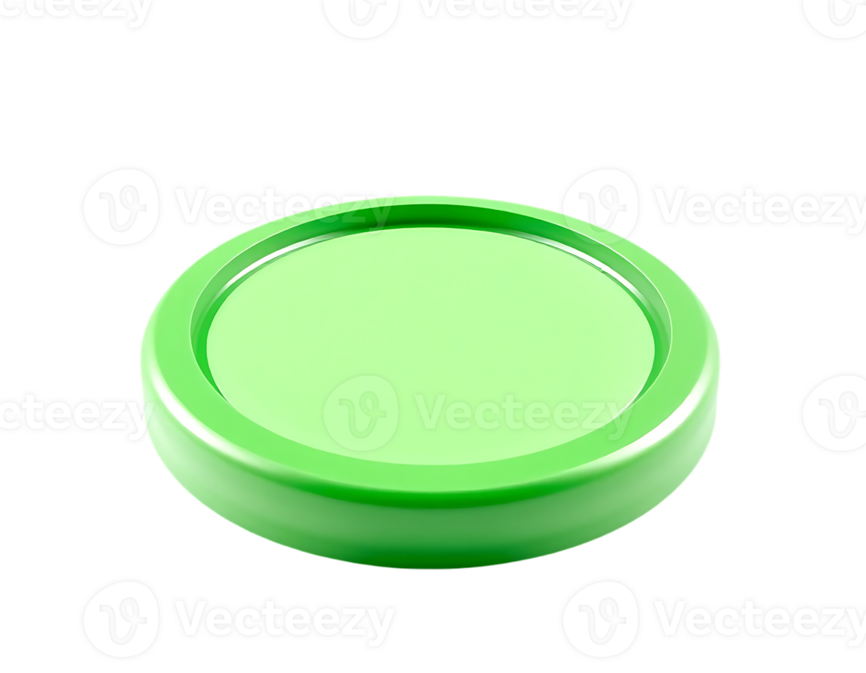 Green circular podium with a transparent background for product display png