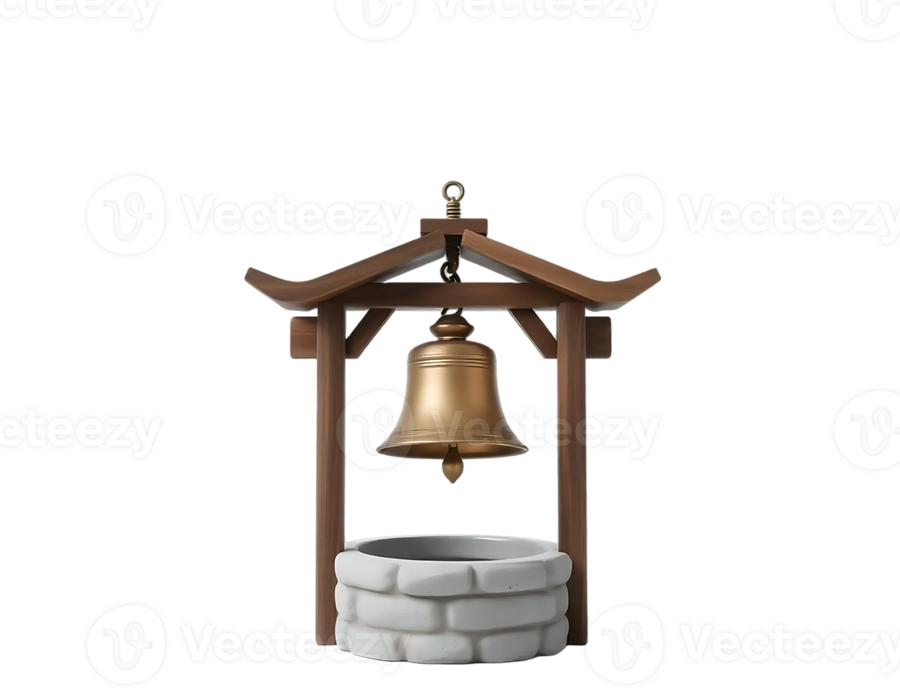 Traditional Asian Temple Bell Structure png