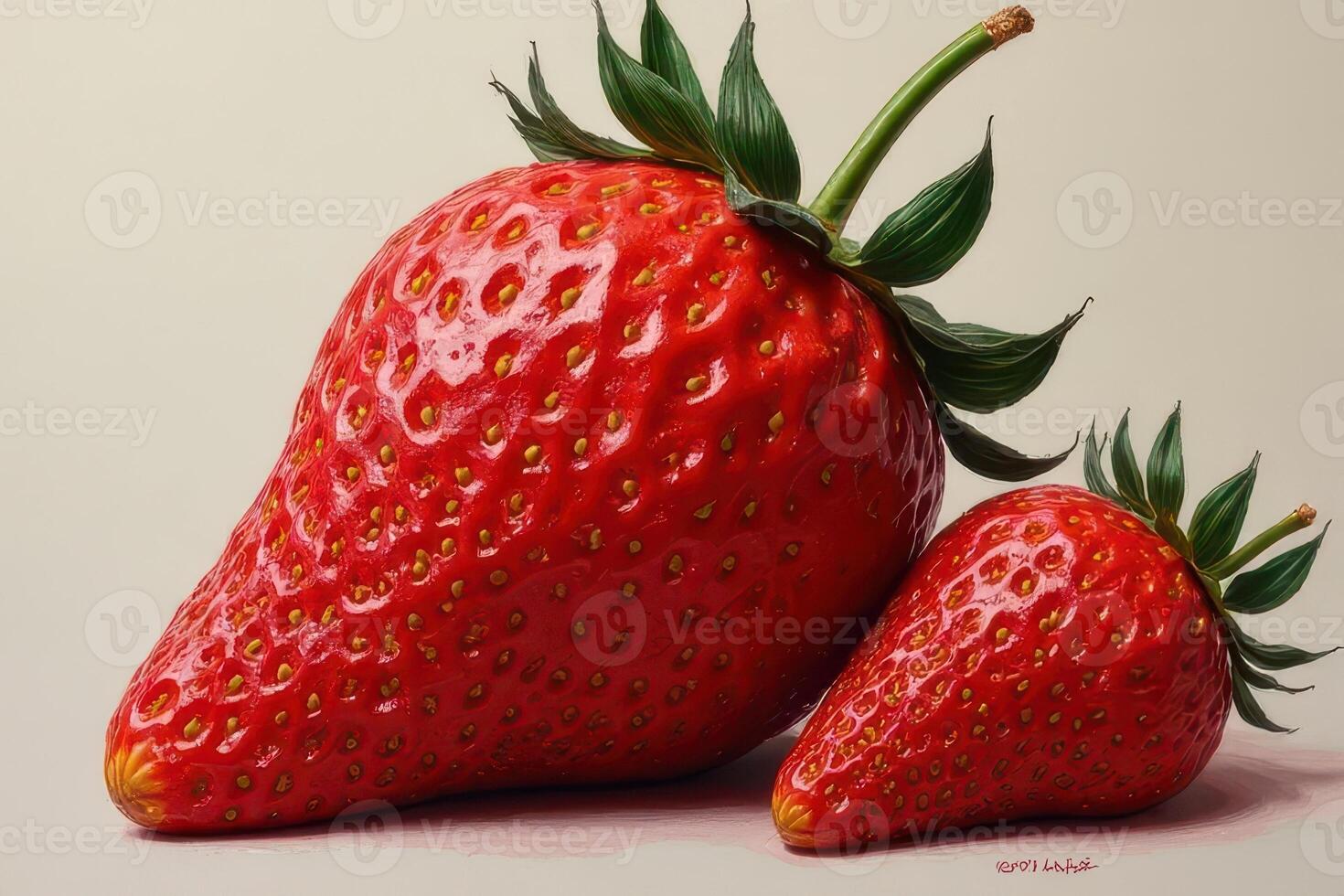 Two Red Strawberries photo