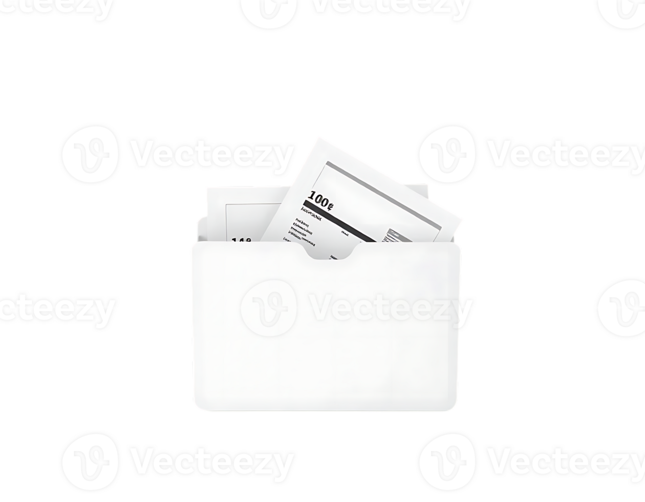 Documents in a white folder png