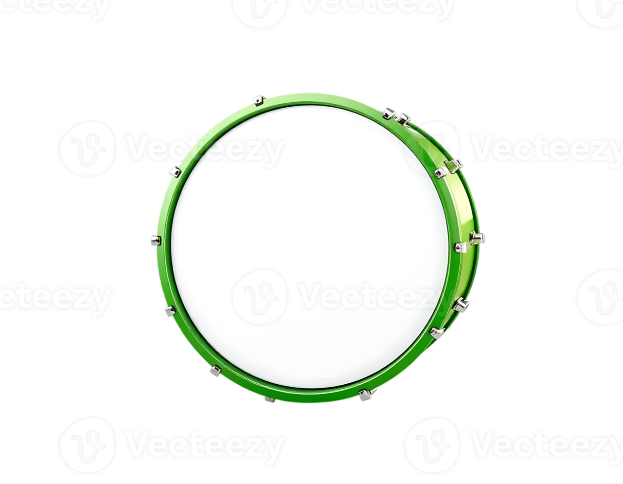 Green Drum Isolated on Transparent Background png