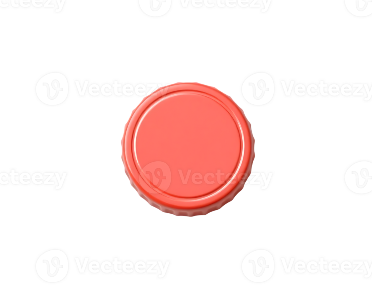 Red Coin Isolated on Transparent Background png