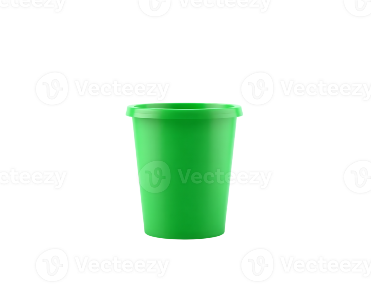 Green Bucket with Handle and Lid Isolated png