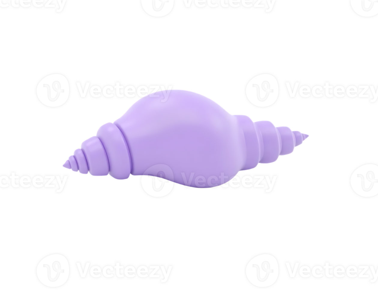Purple 3D Rendered Seashell png
