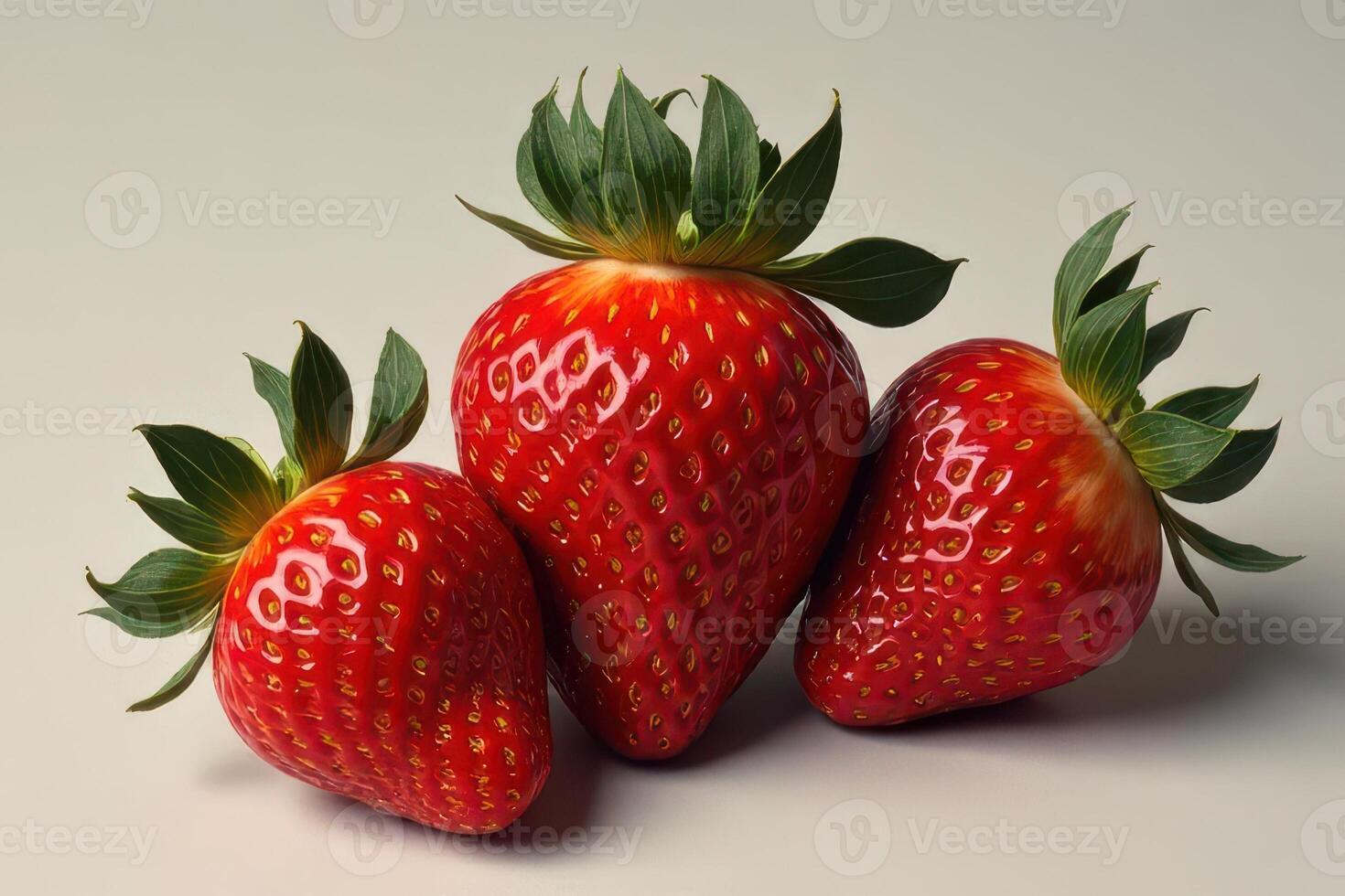 A Three Red Strawberries photo