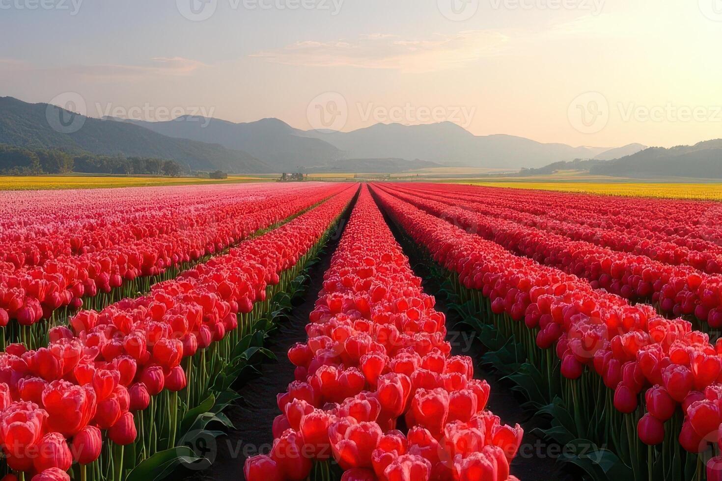 Red Tulip Rows photo