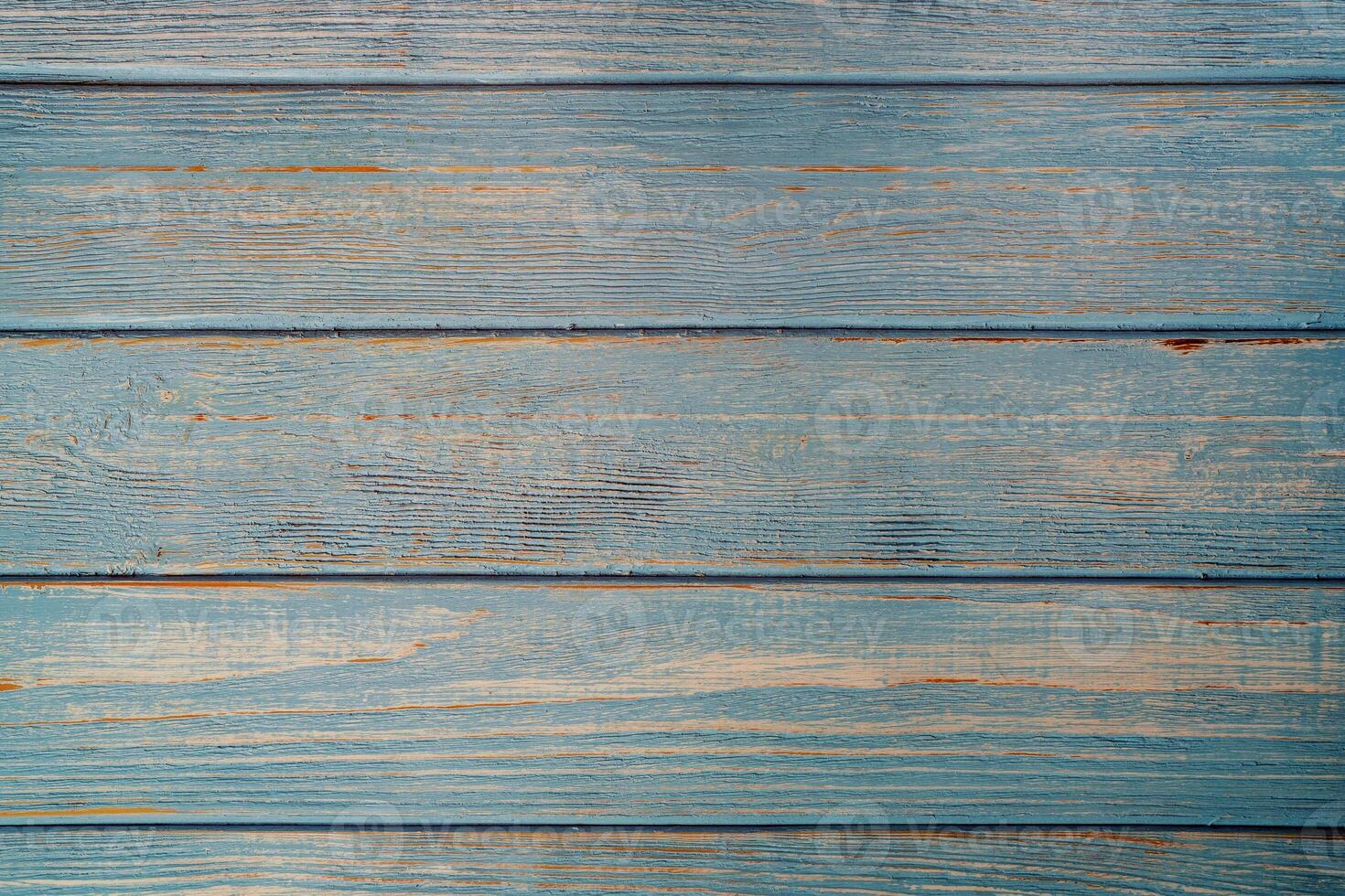 Background of blue shabby scratched wooden horizontal planks photo