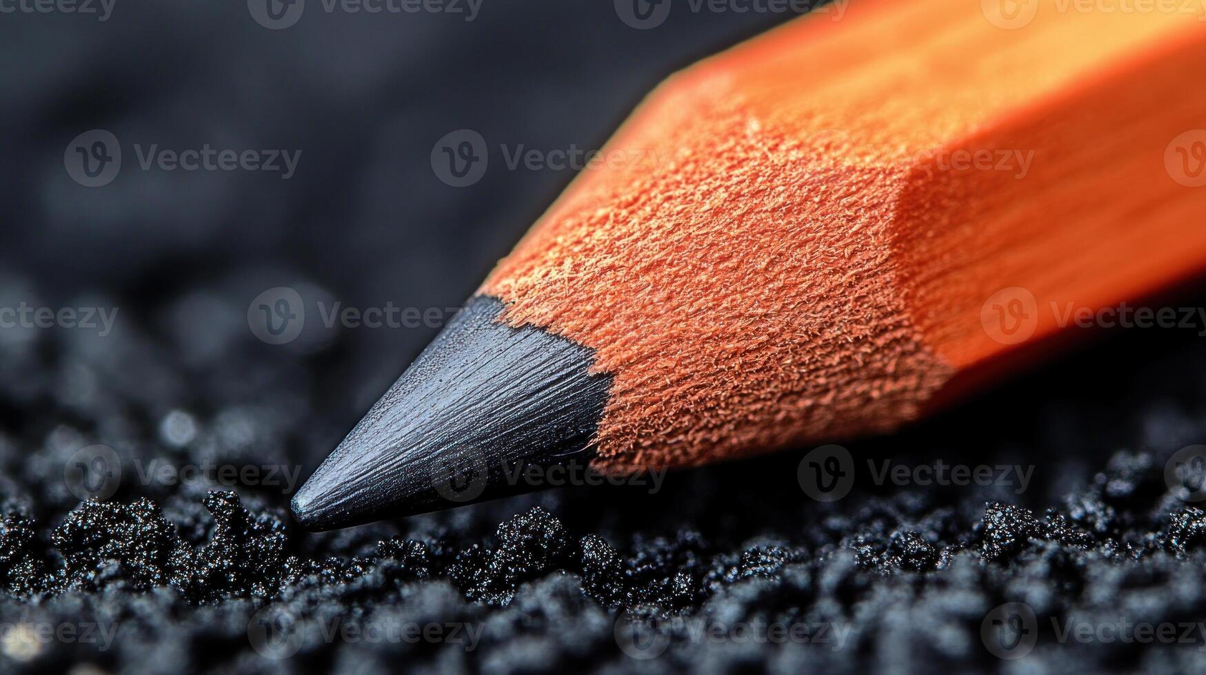 Close-up of sharpened pencil on graphite. photo