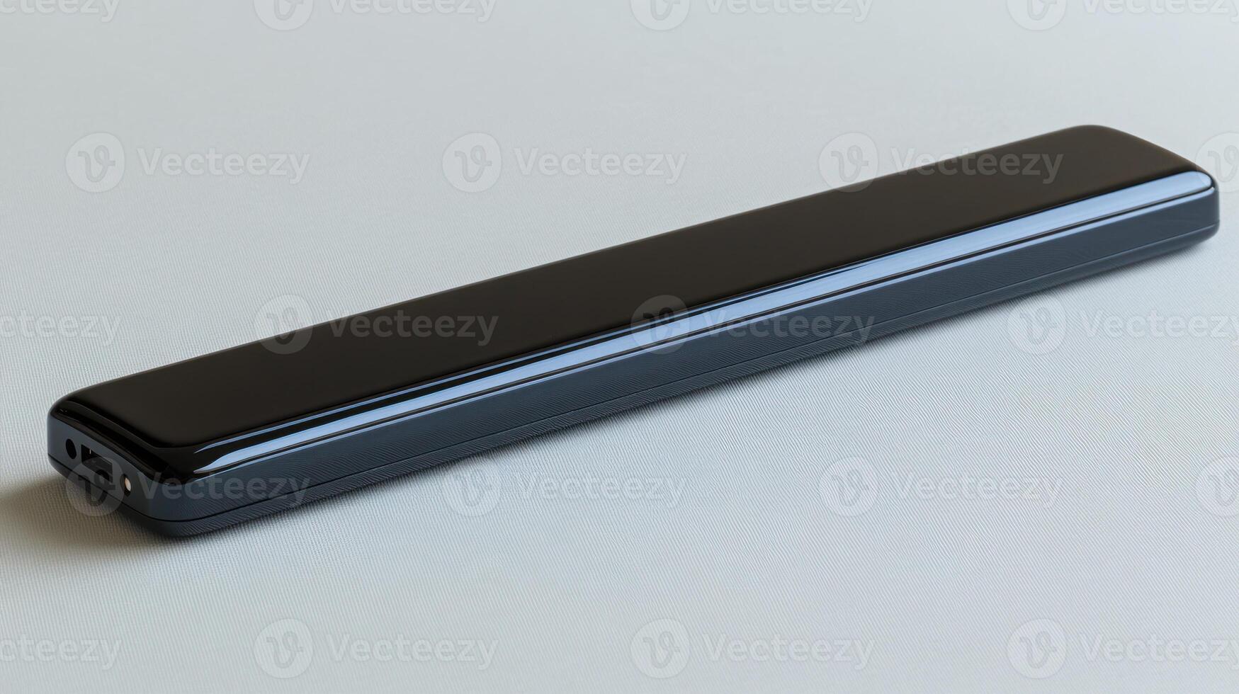 Sleek black portable document scanner. photo
