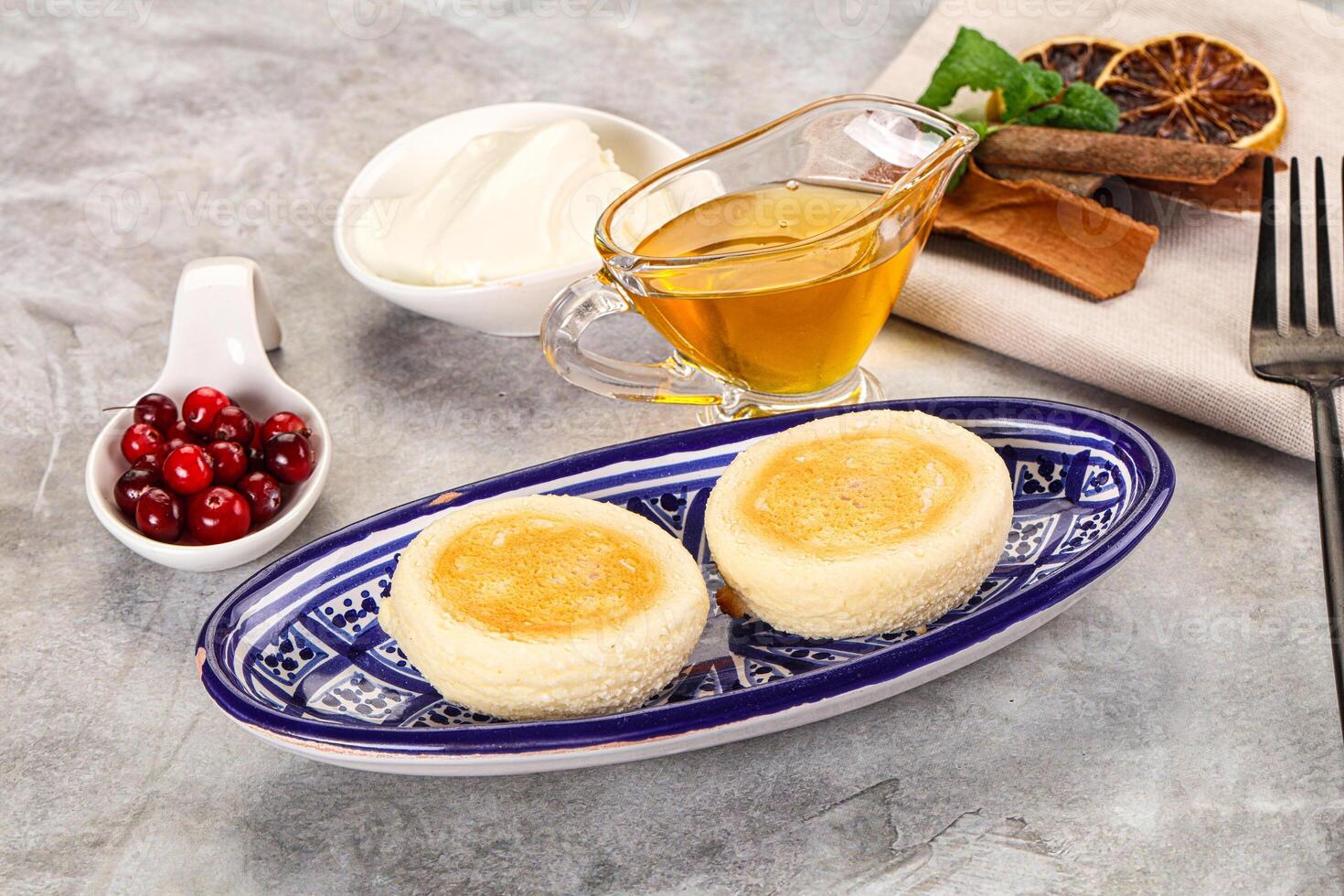 A table with a couple of food items on it photo